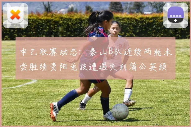 中乙联赛动态：泰山B队连续两轮未尝胜绩贵阳竞技遭遇失利蒲公英顽强战平